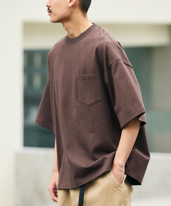 9盎司 重量級 寬鬆版 圓領 帶口袋T恤/重量級 【限定推出】