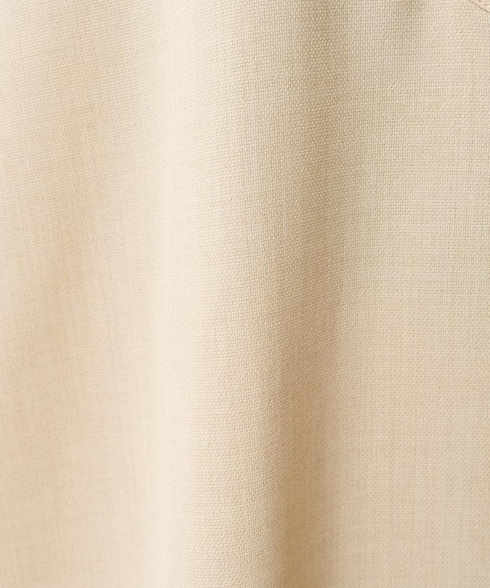 接觸冷感/UV 亞麻觸感 領結連衣裙/ 亞麻觸感 V領連衣裙