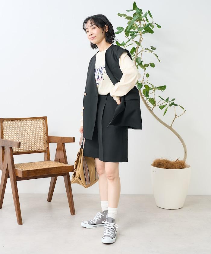 接觸冷感/UV 亞麻觸感 短褲<套裝搭配款>