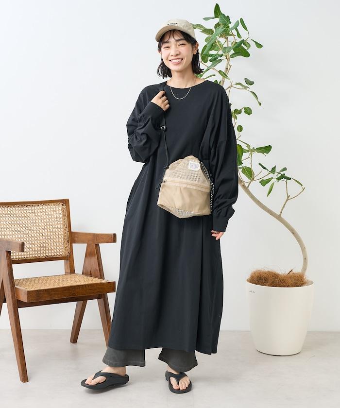 大容量剪裁連衣裙