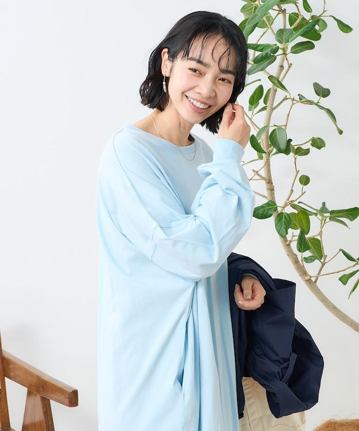 大容量剪裁連衣裙