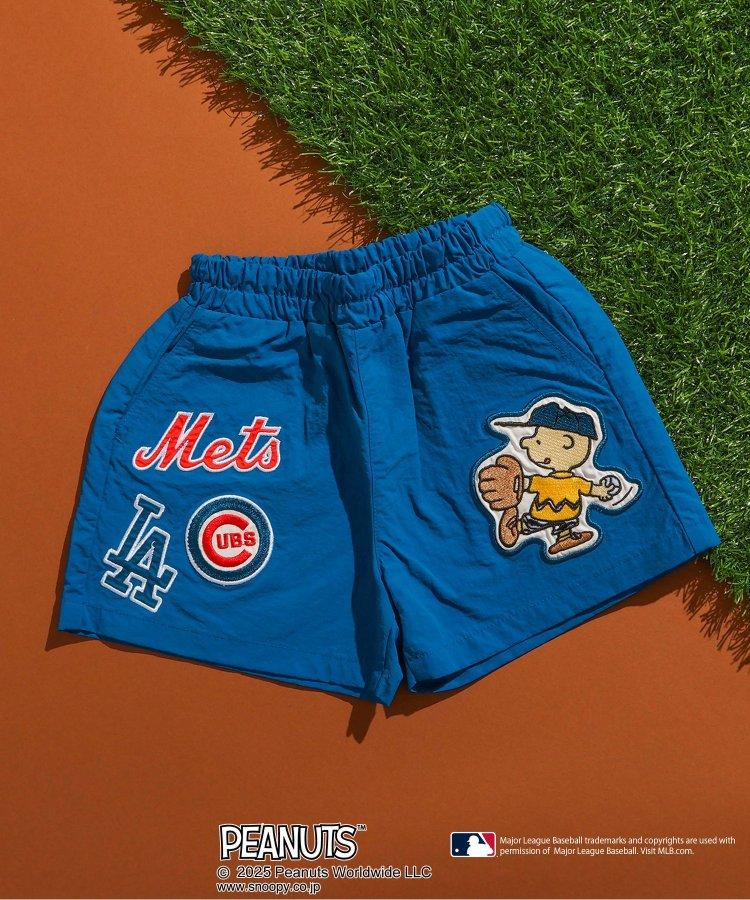 【MLB×《花生漫畫》】寬鬆半截貼布長褲 4分褲