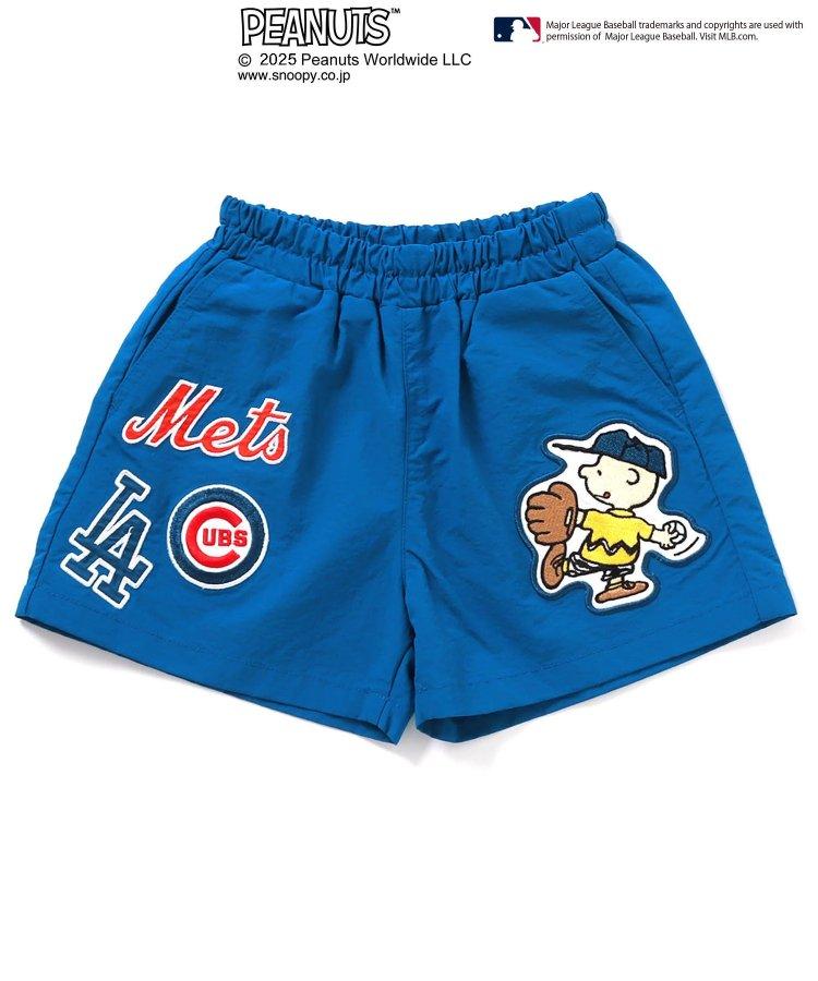 【MLB×《花生漫畫》】寬鬆半截貼布長褲 4分褲