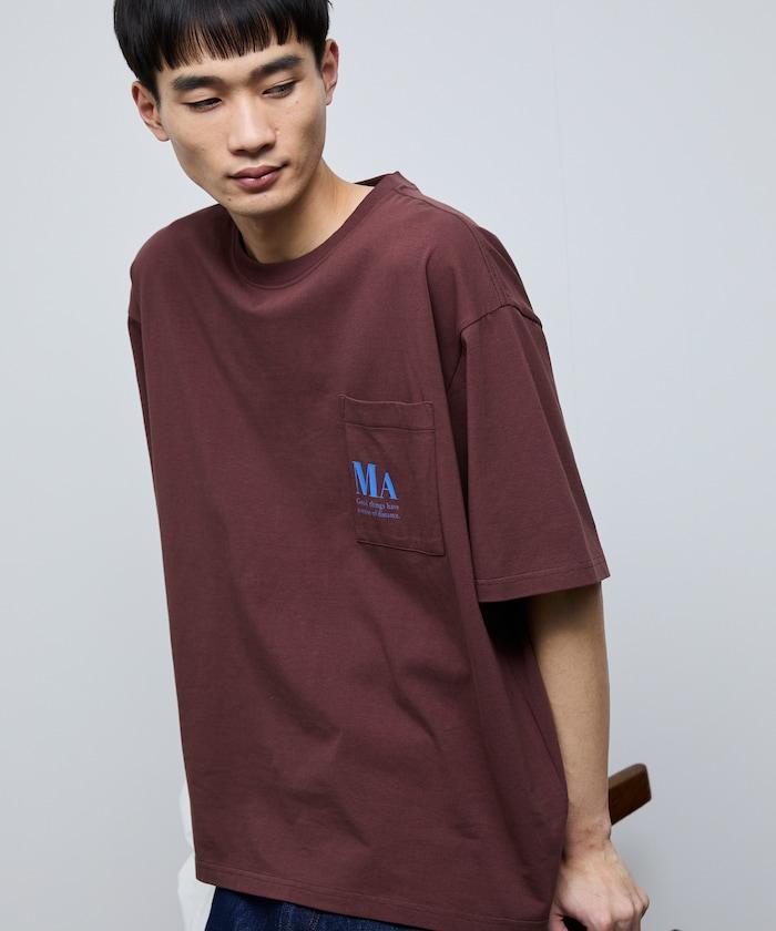 MA概念印花口袋T恤