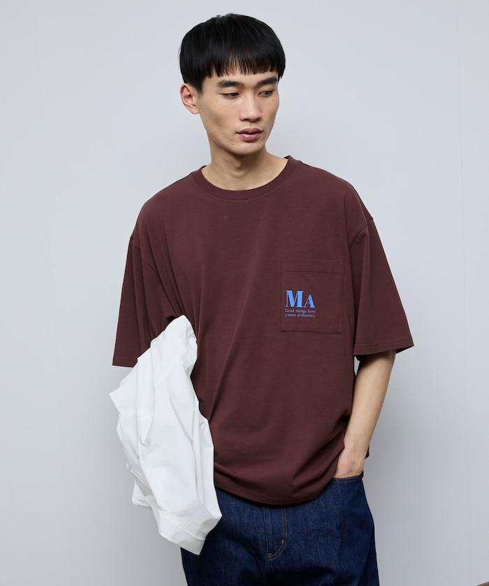 MA概念印花口袋T恤