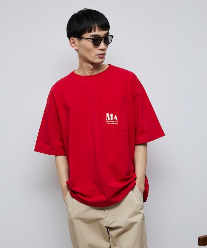 MA概念印花口袋T恤