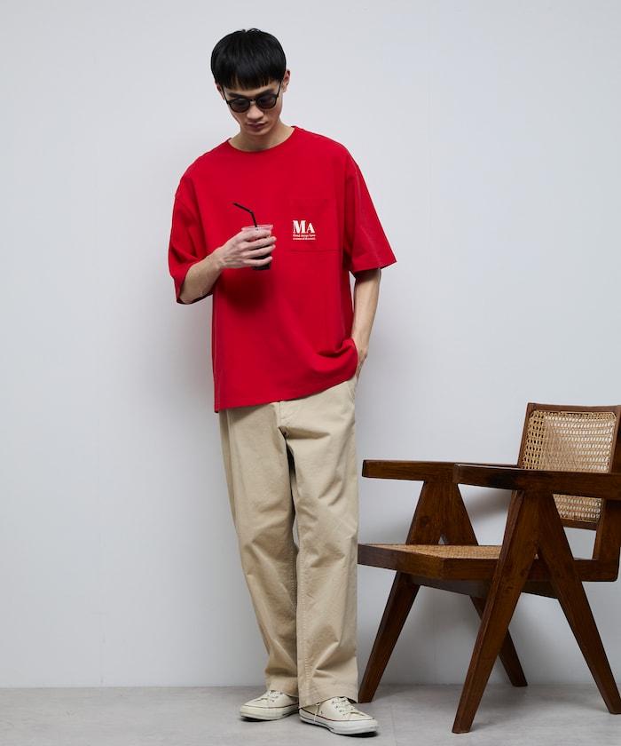 MA概念印花口袋T恤