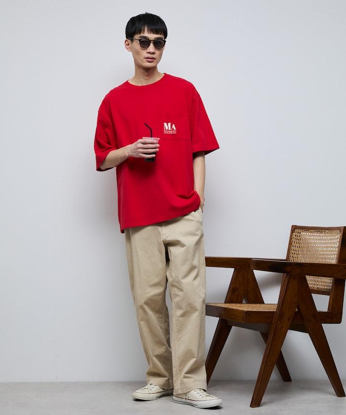 MA概念印花口袋T恤