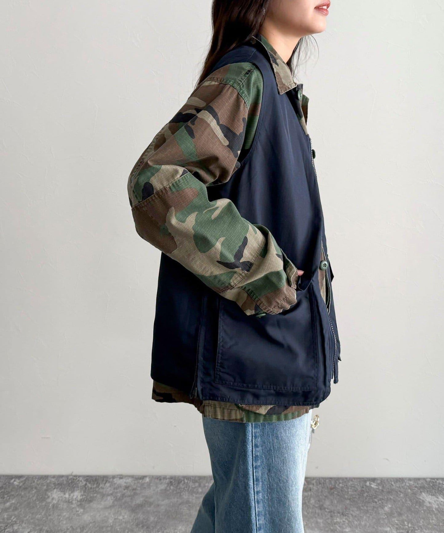 【TAION】軍事風可反穿V領背心
