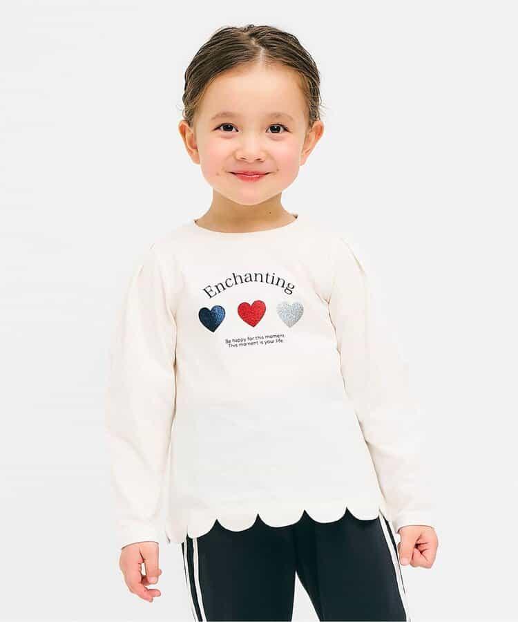 下襬扇邊心形圖案T恤