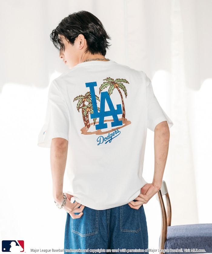 聯名 MLB 標誌刺繡背面印花T恤