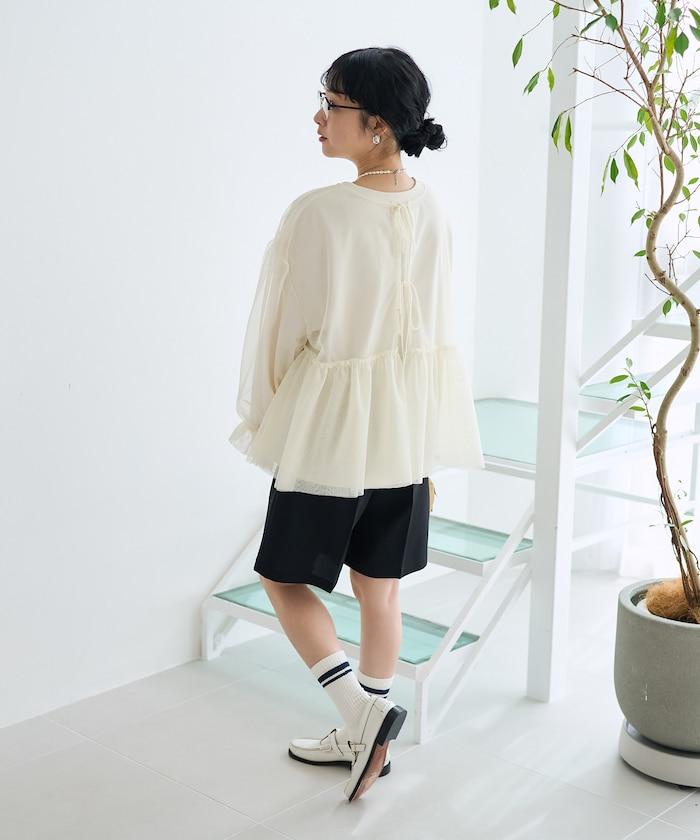 【套裝商品】蕾絲疊層 印花長袖T-shirt