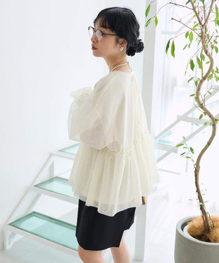 【套裝商品】蕾絲疊層 印花長袖T-shirt