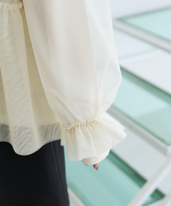 【套裝商品】蕾絲疊層 印花長袖T-shirt