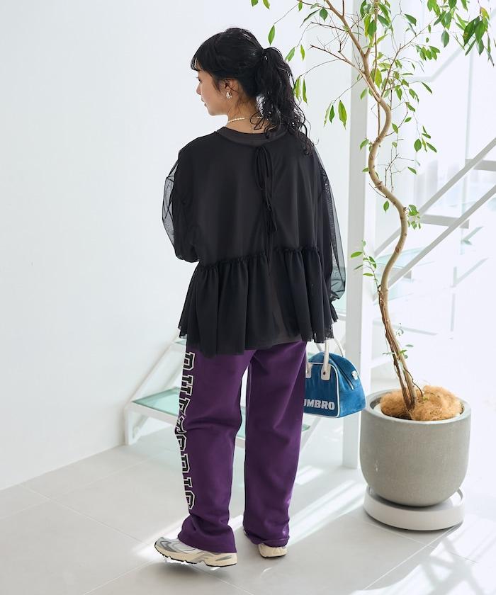 【套裝商品】蕾絲疊層 印花長袖T-shirt