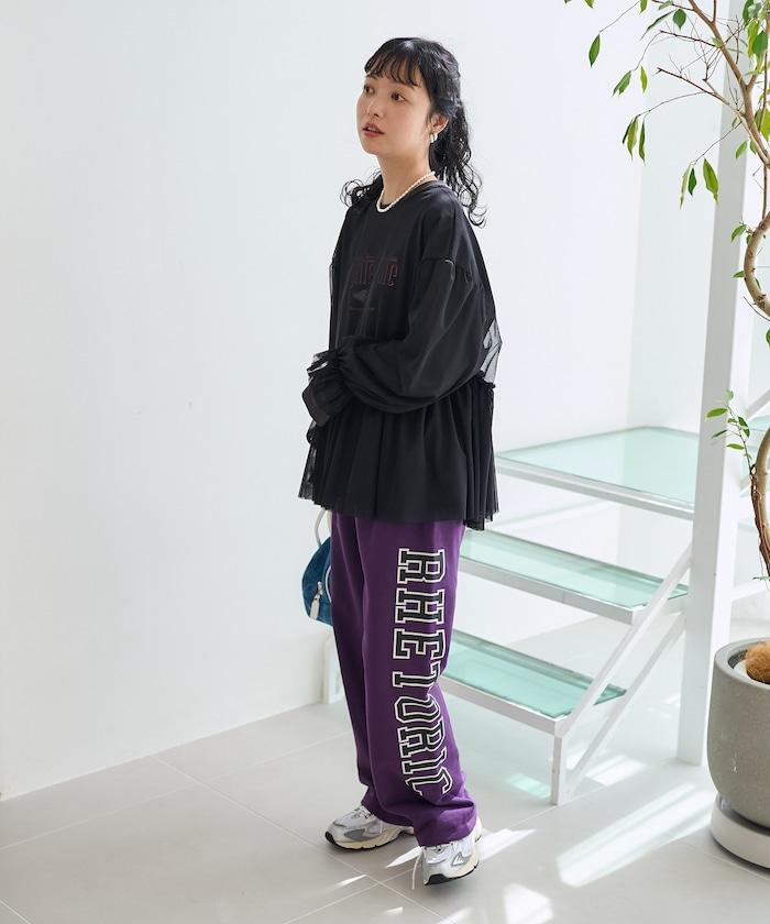 【套裝商品】蕾絲疊層 印花長袖T-shirt