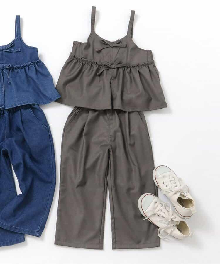 蝴蝶結胸衣&褶邊細節褲子2件套裝