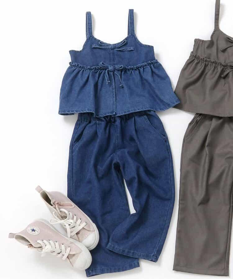 蝴蝶結胸衣&褶邊細節褲子2件套裝