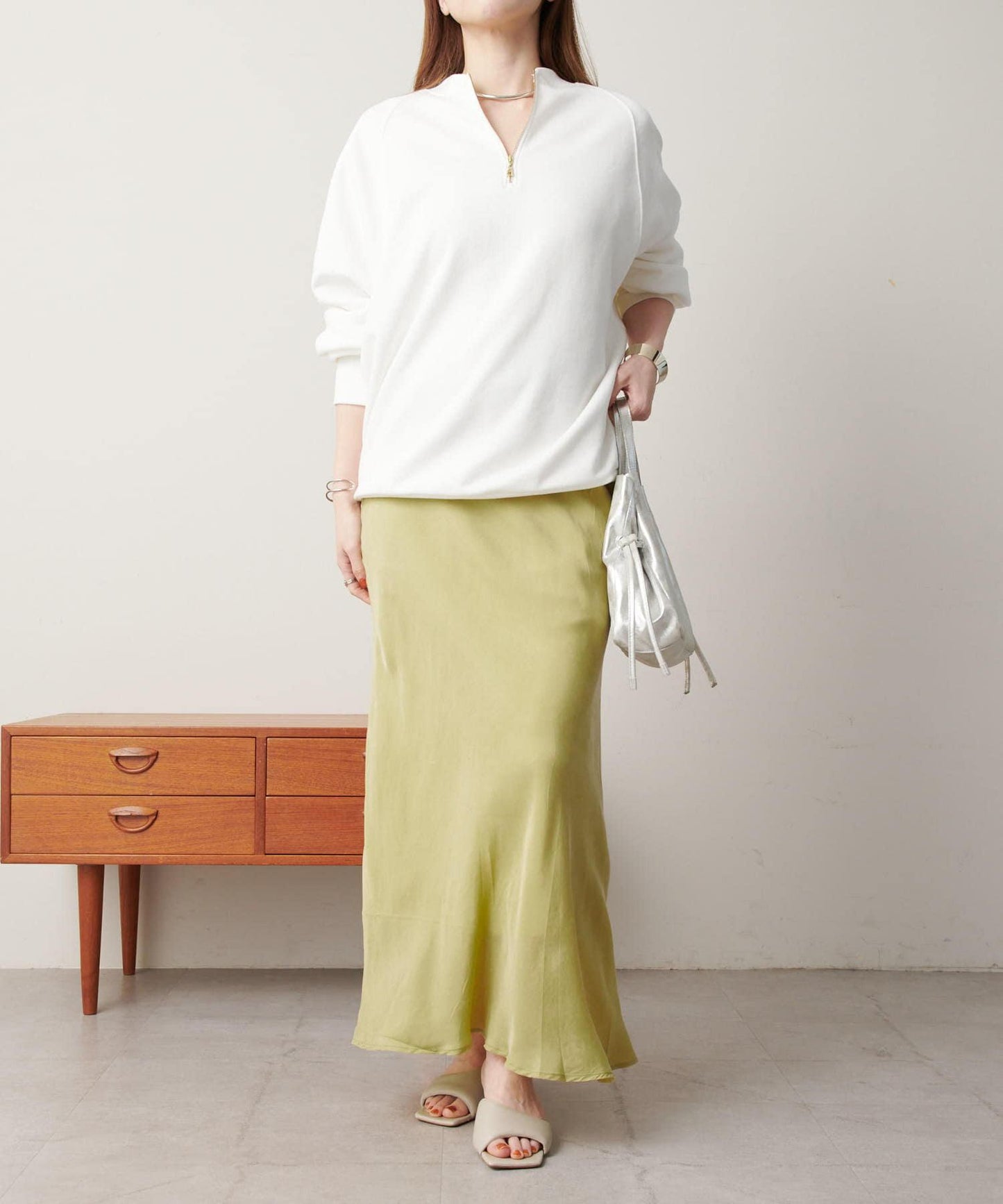 《尺碼展開》《美型》人造絲呢美人魚裙