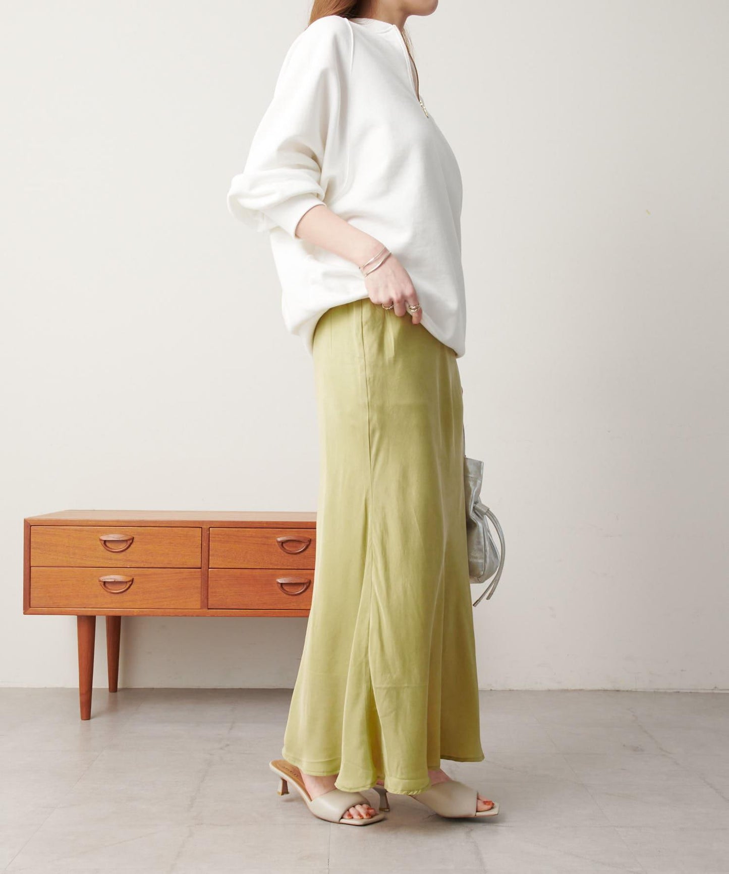 《尺碼展開》《美型》人造絲呢美人魚裙