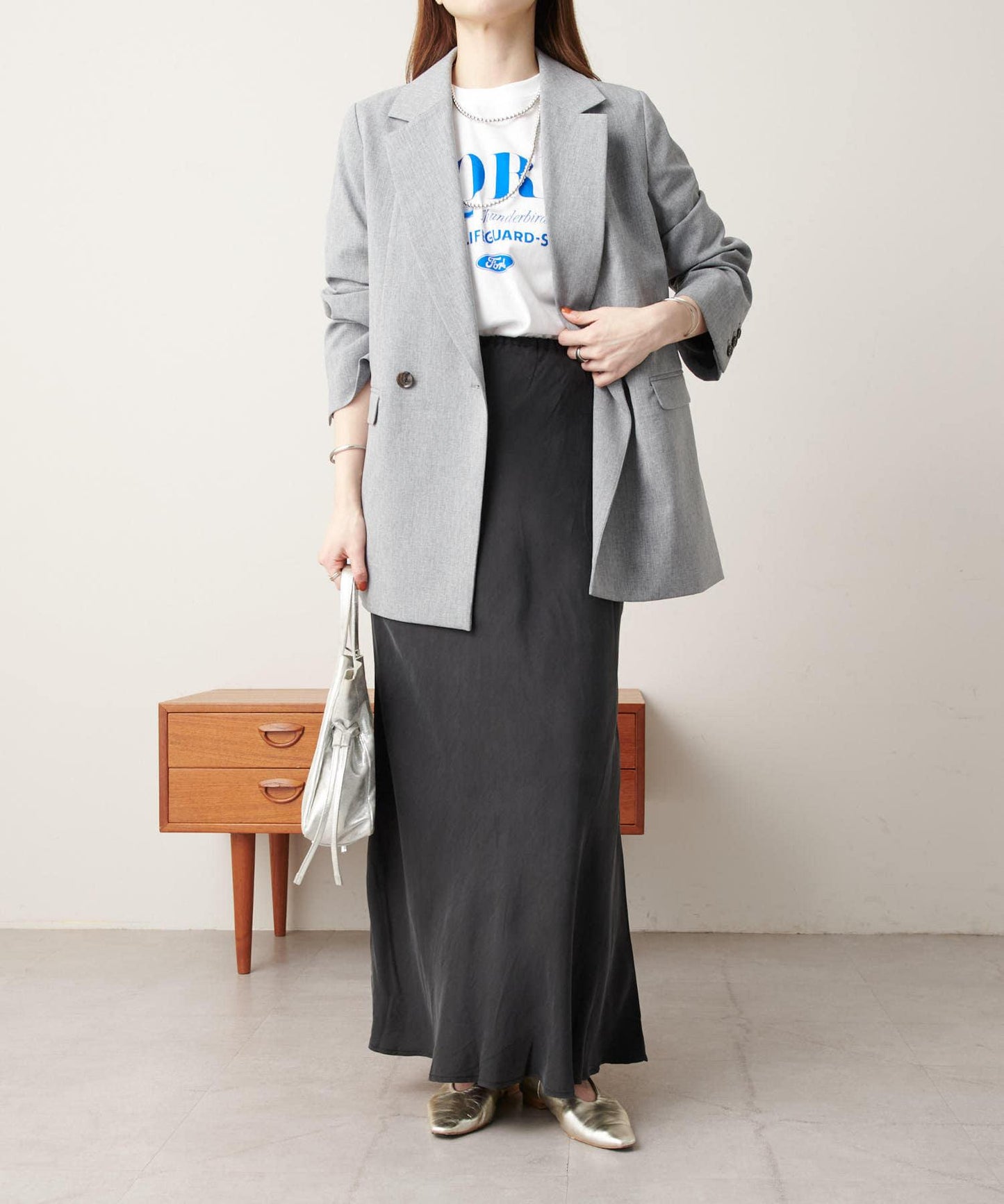 《尺碼展開》《美型》人造絲呢美人魚裙