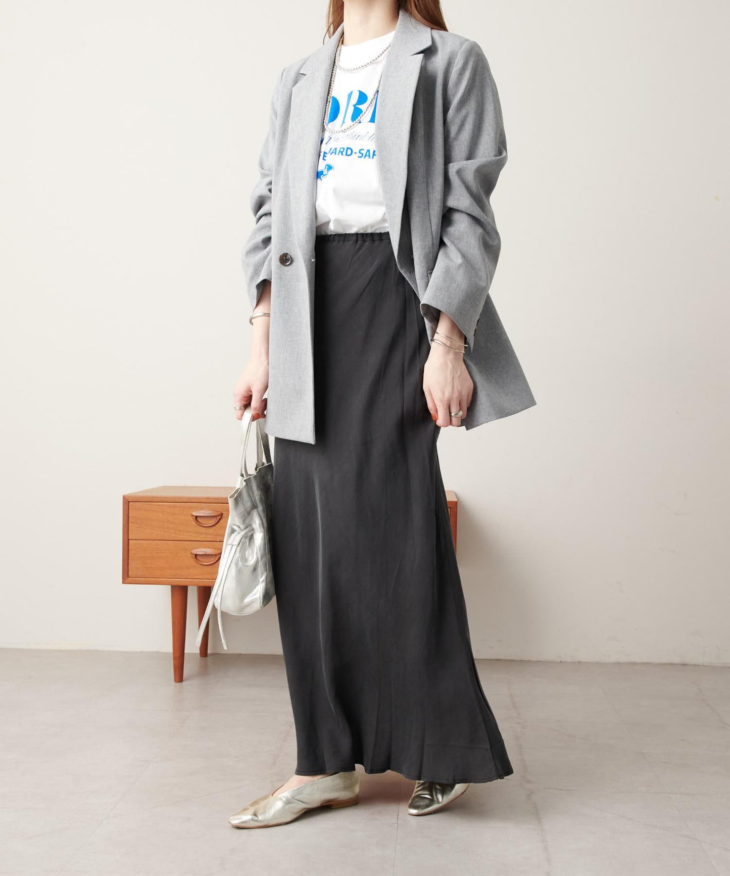 《尺碼展開》《美型》人造絲呢美人魚裙