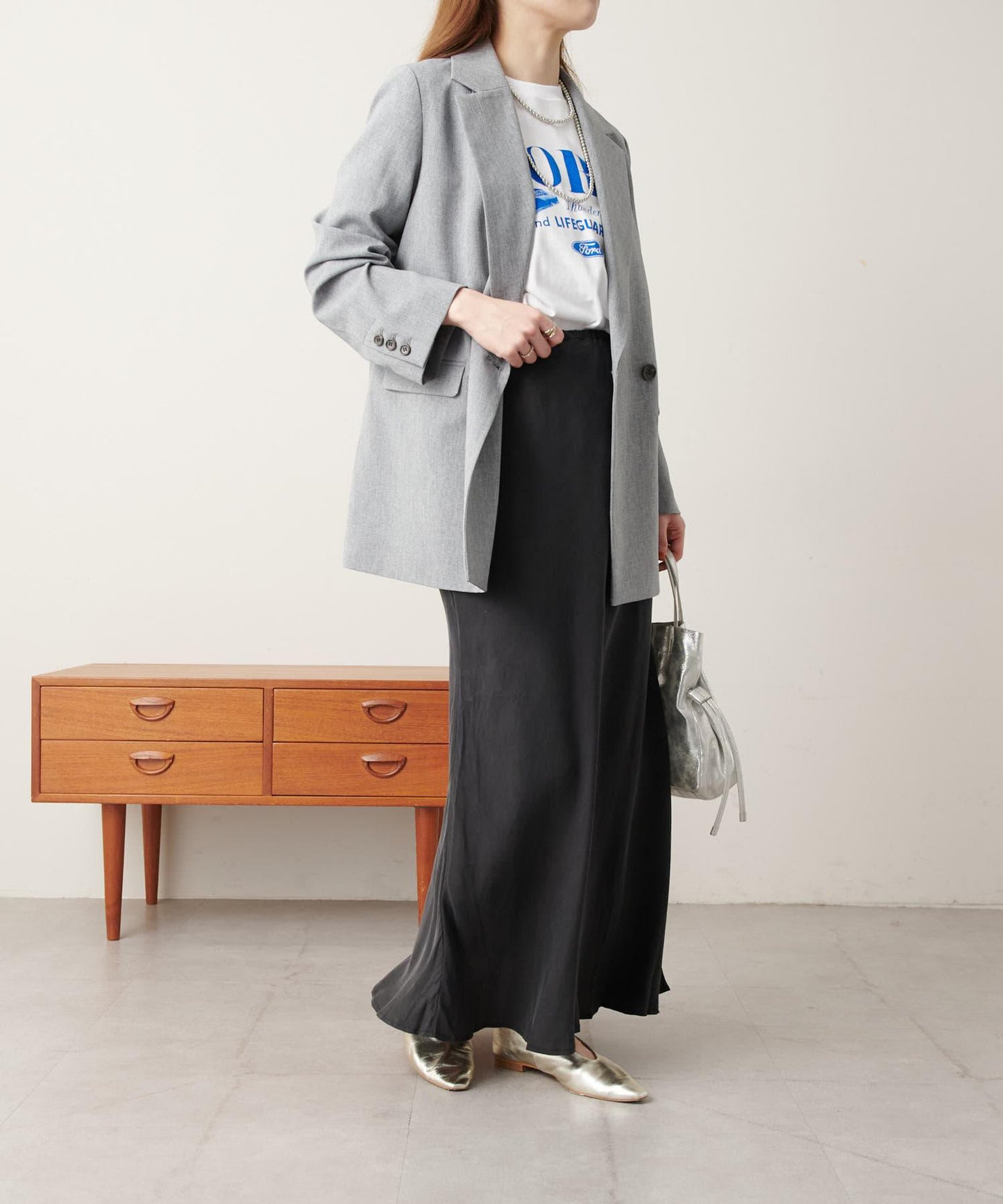 《尺碼展開》《美型》人造絲呢美人魚裙