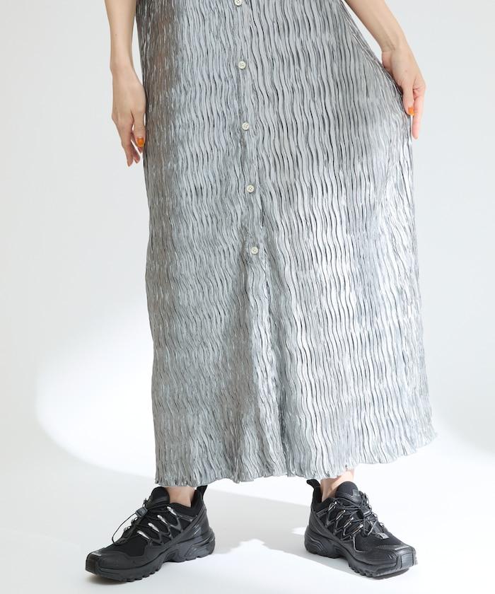 褶皺襯衫連衣裙