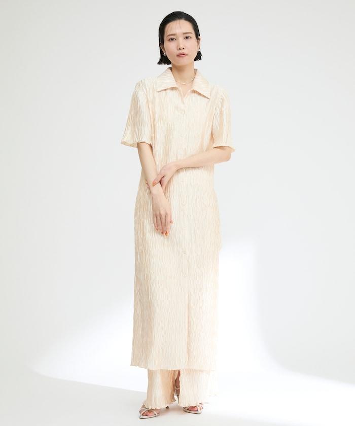 褶皺襯衫連衣裙