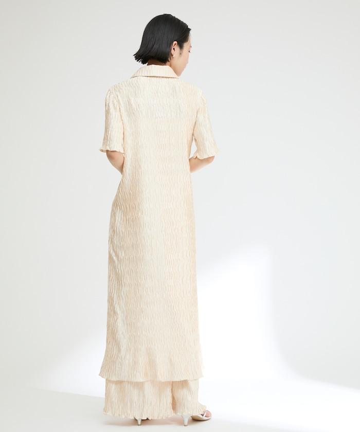 褶皺襯衫連衣裙