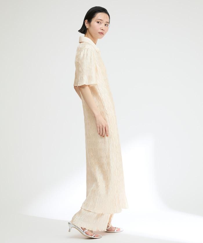 褶皺襯衫連衣裙