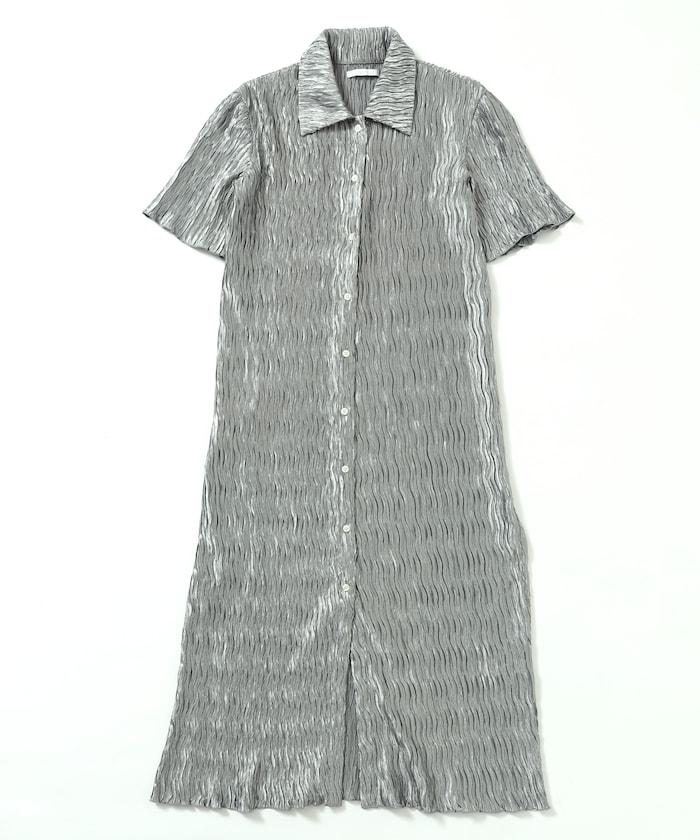 褶皺襯衫連衣裙