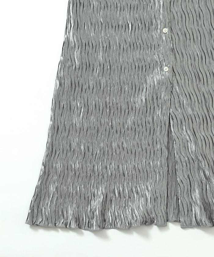 褶皺襯衫連衣裙