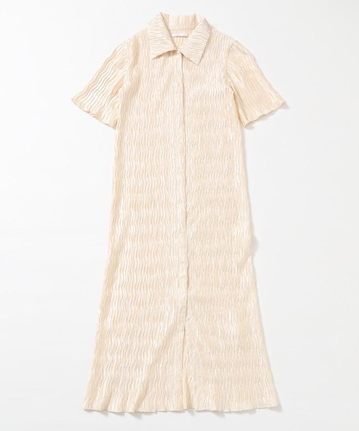 褶皺襯衫連衣裙