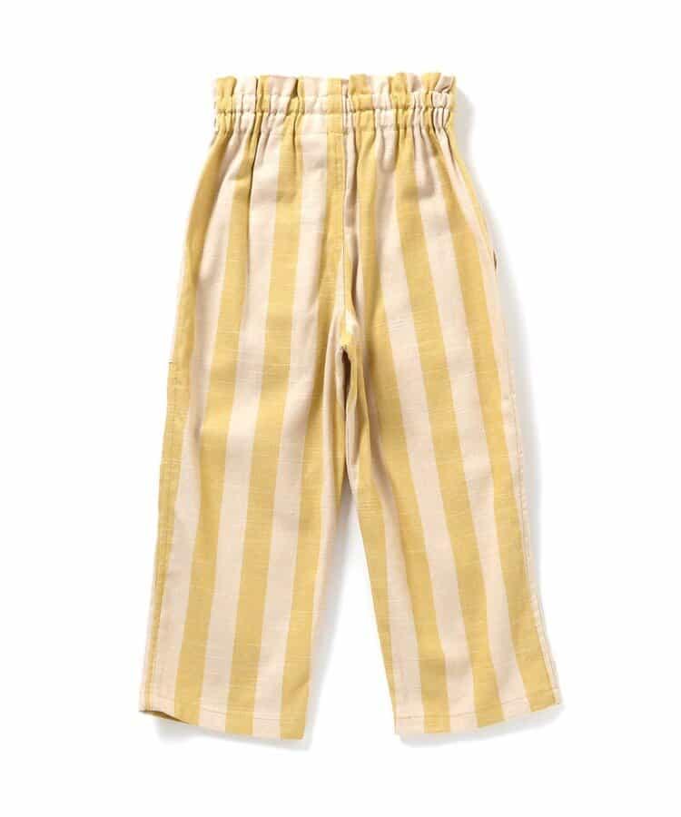 條紋拼接寬鬆工裝褲 七分褲