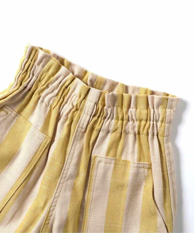 條紋拼接寬鬆工裝褲 七分褲