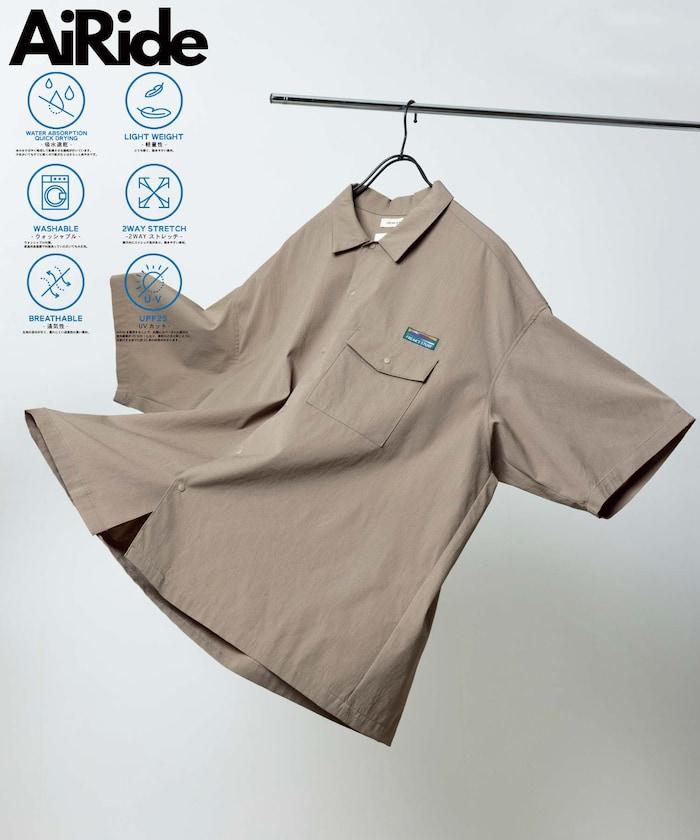 AiRide/舒適版 短袖口袋襯衫