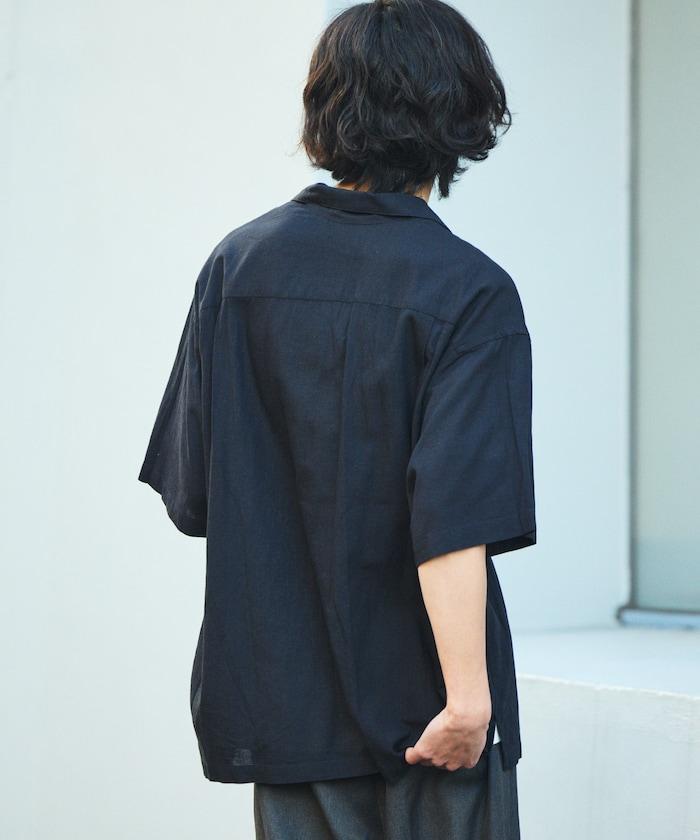 Relax Fit 舒適版 麻混織 設計刺繡 古巴襯衫 【限定推出】