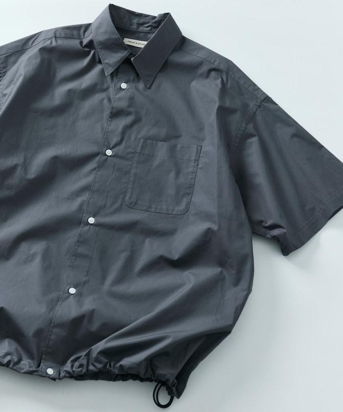 寬鬆剪裁 長領 短袖 襯衫