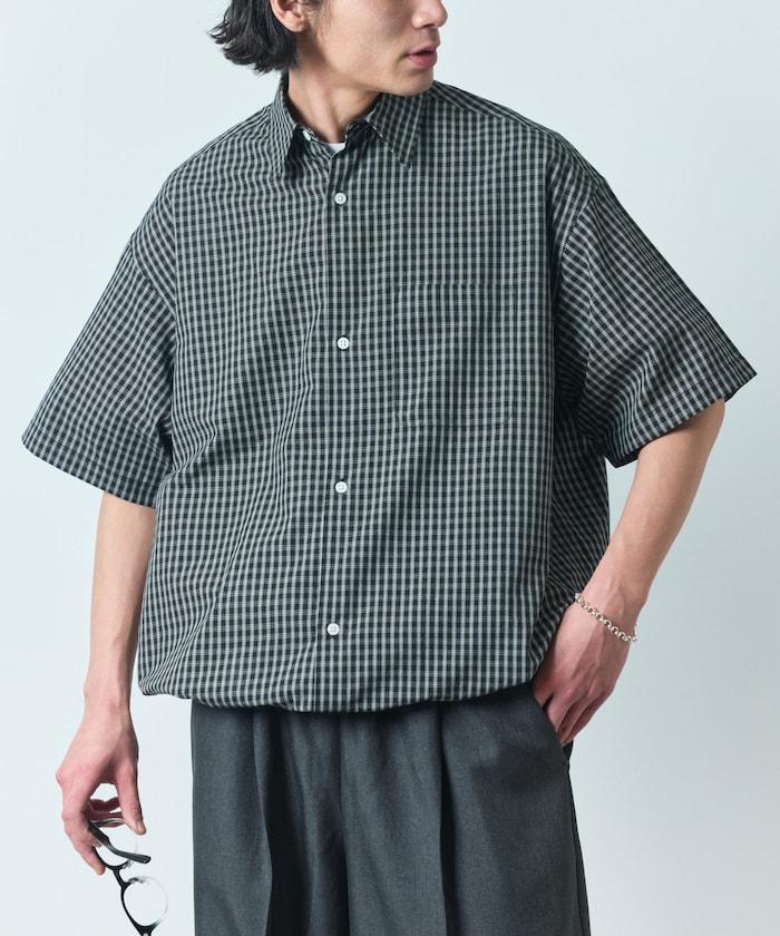 寬鬆剪裁 長領 短袖 襯衫