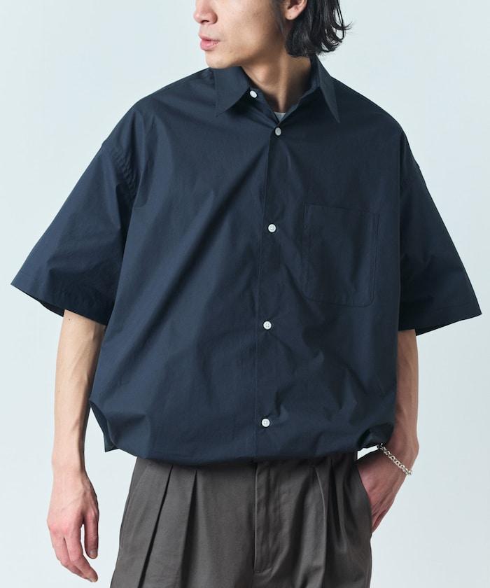 寬鬆剪裁 長領 短袖 襯衫