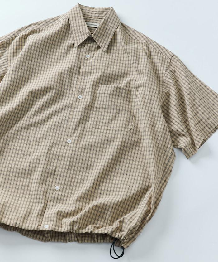 寬鬆剪裁 長領 短袖 襯衫