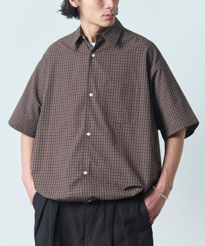 寬鬆剪裁 長領 短袖 襯衫