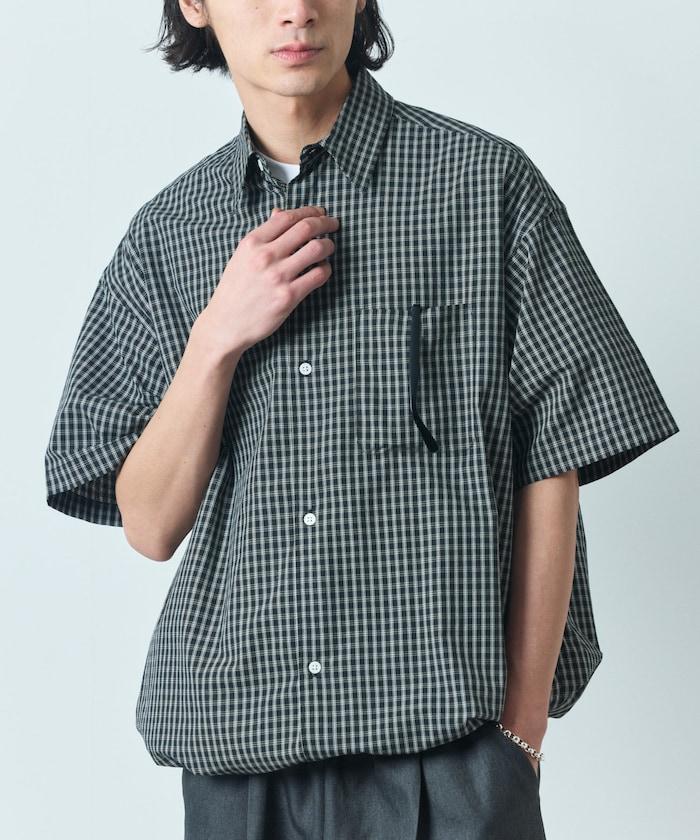 寬鬆剪裁 長領 短袖 襯衫