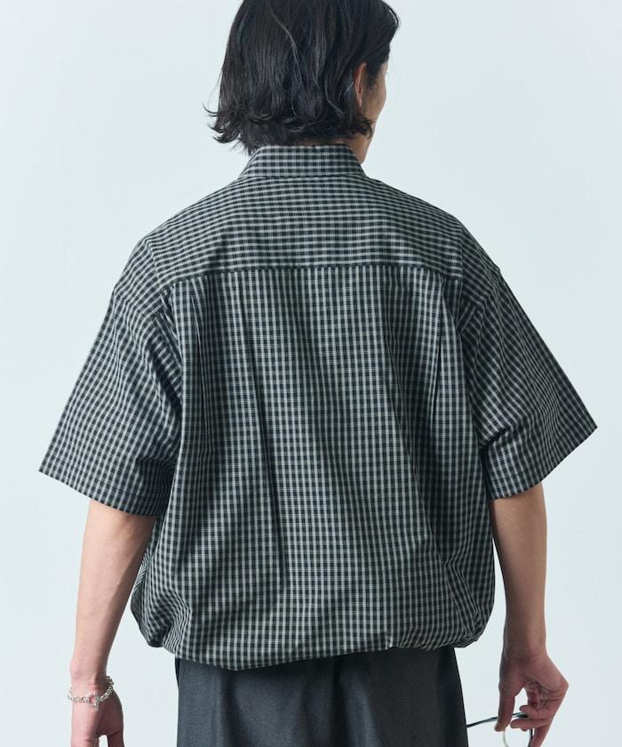 寬鬆剪裁 長領 短袖 襯衫