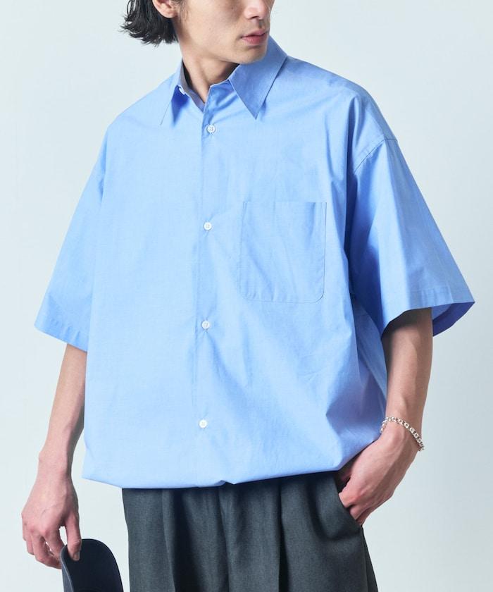寬鬆剪裁 長領 短袖 襯衫