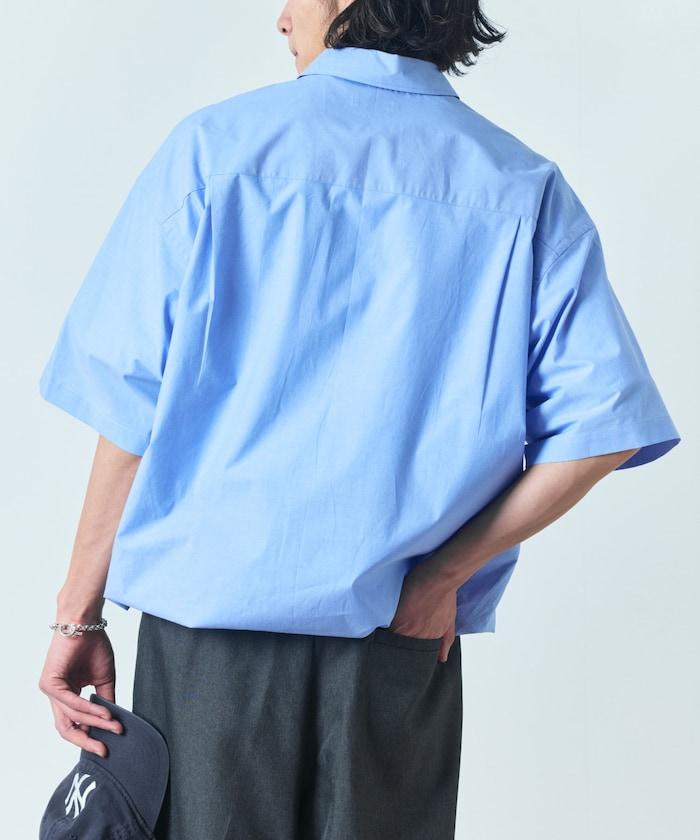 寬鬆剪裁 長領 短袖 襯衫