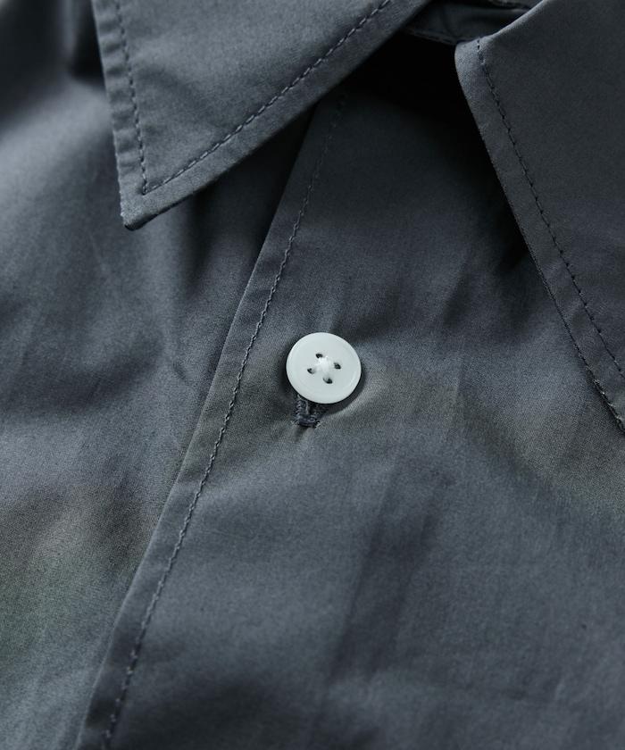 寬鬆剪裁 長領 短袖 襯衫