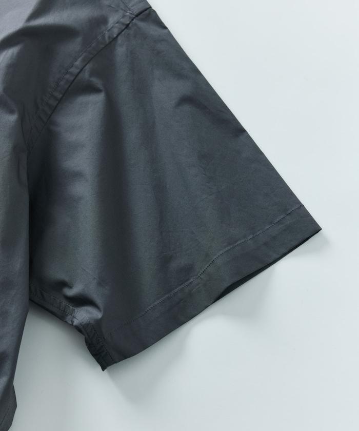 寬鬆剪裁 長領 短袖 襯衫