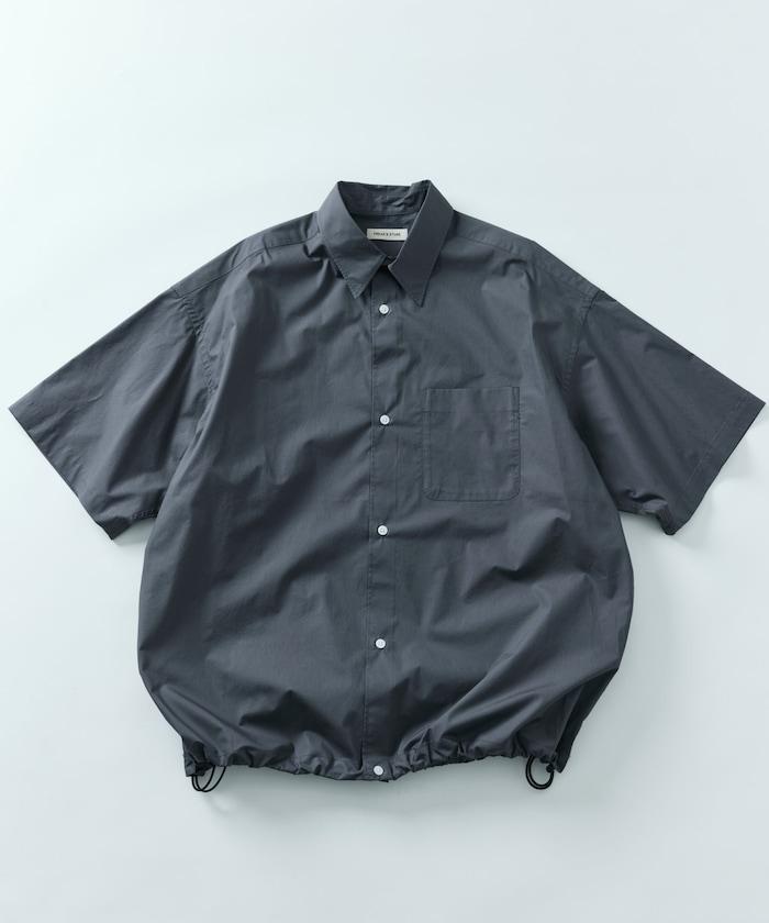 寬鬆剪裁 長領 短袖 襯衫